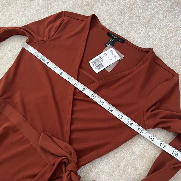 NWT Forever 21 Boho Summer Wrap Long Sleeve Dress S - Picture 6 of 8